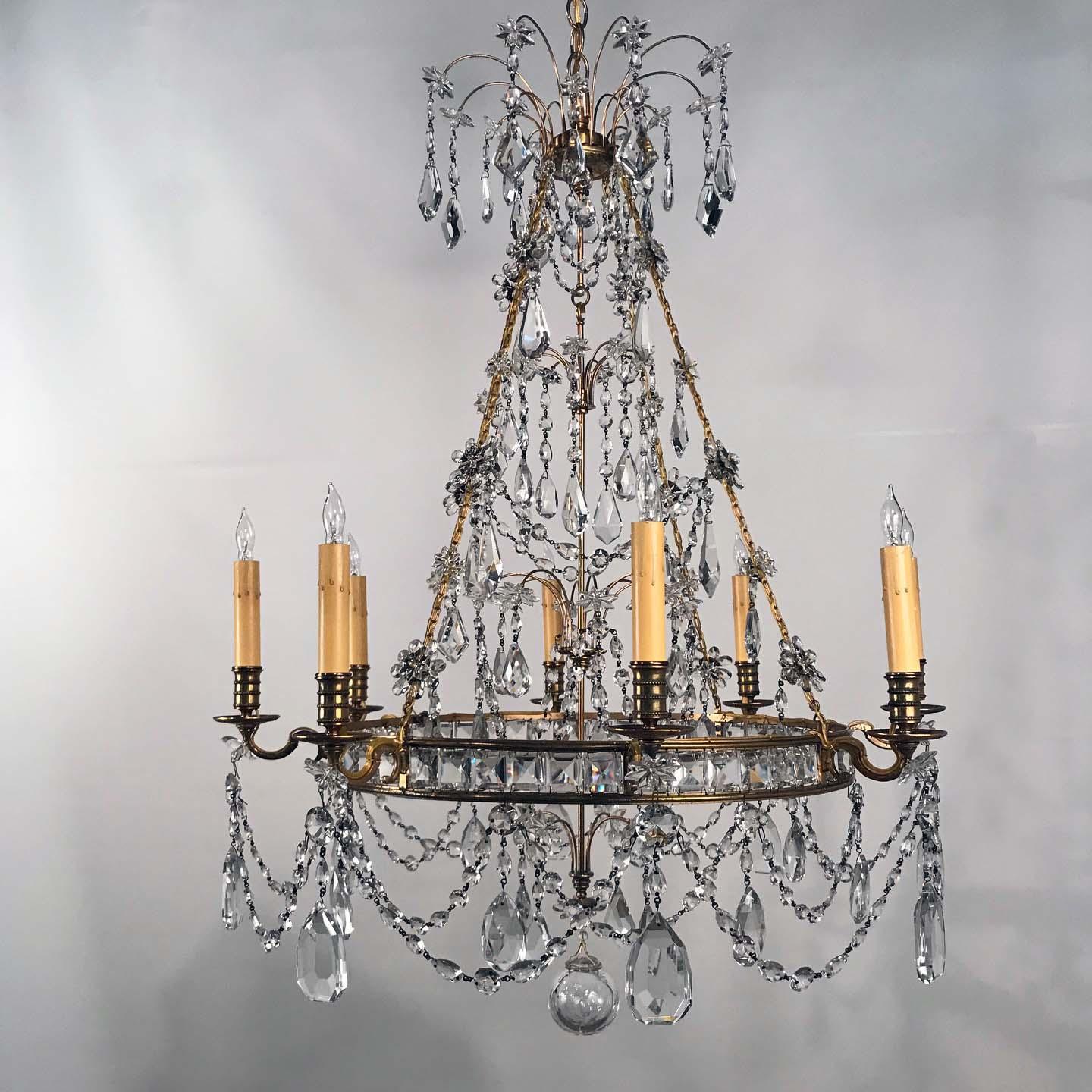 Neoclassical Style Gilt Bronze Baltic Chandelier For Sale 12