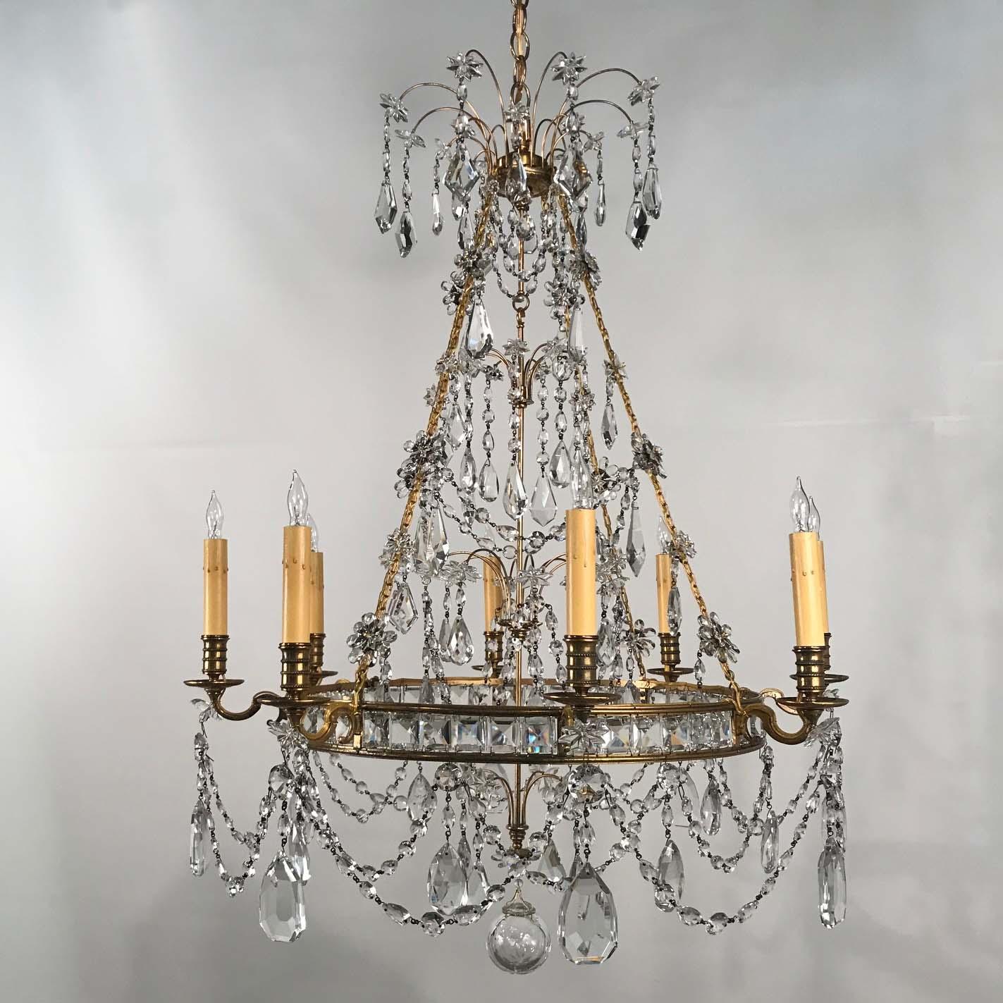 Neoclassical Style Gilt Bronze Baltic Chandelier For Sale 2