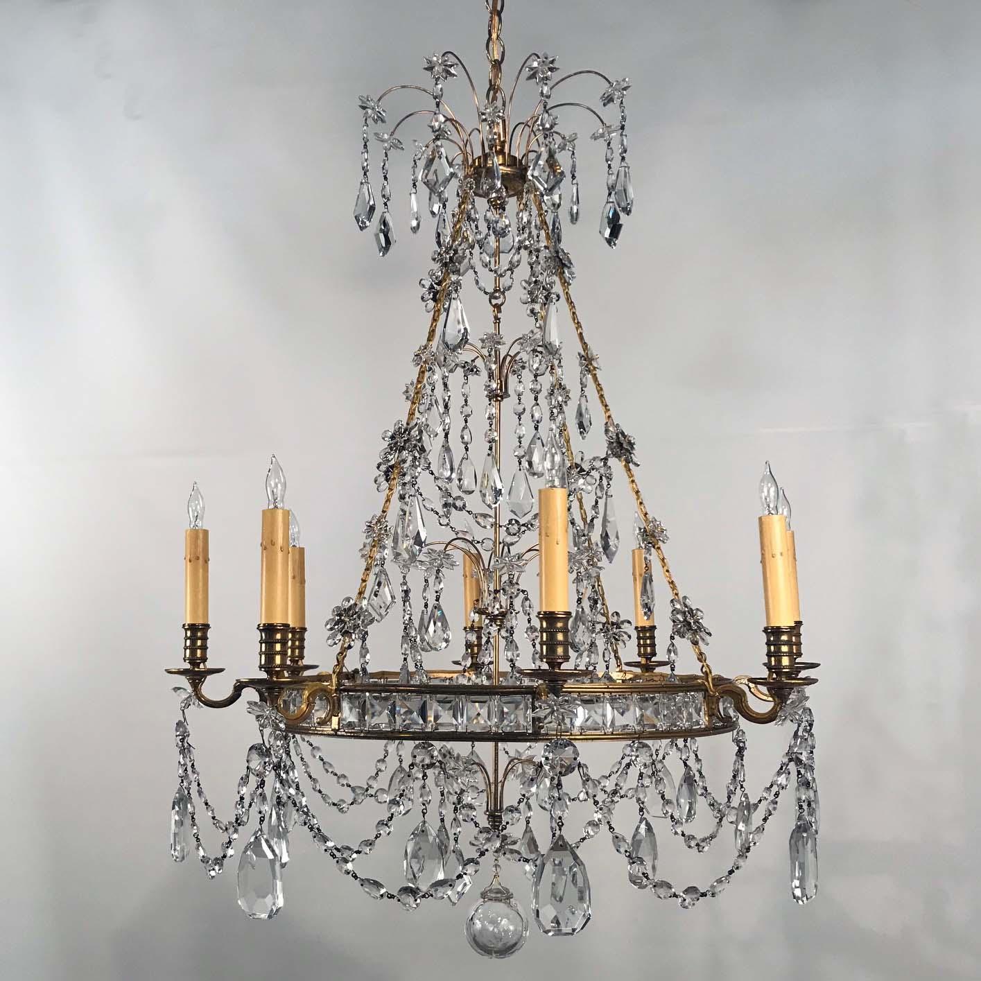 Neoclassical Style Gilt Bronze Baltic Chandelier For Sale 4