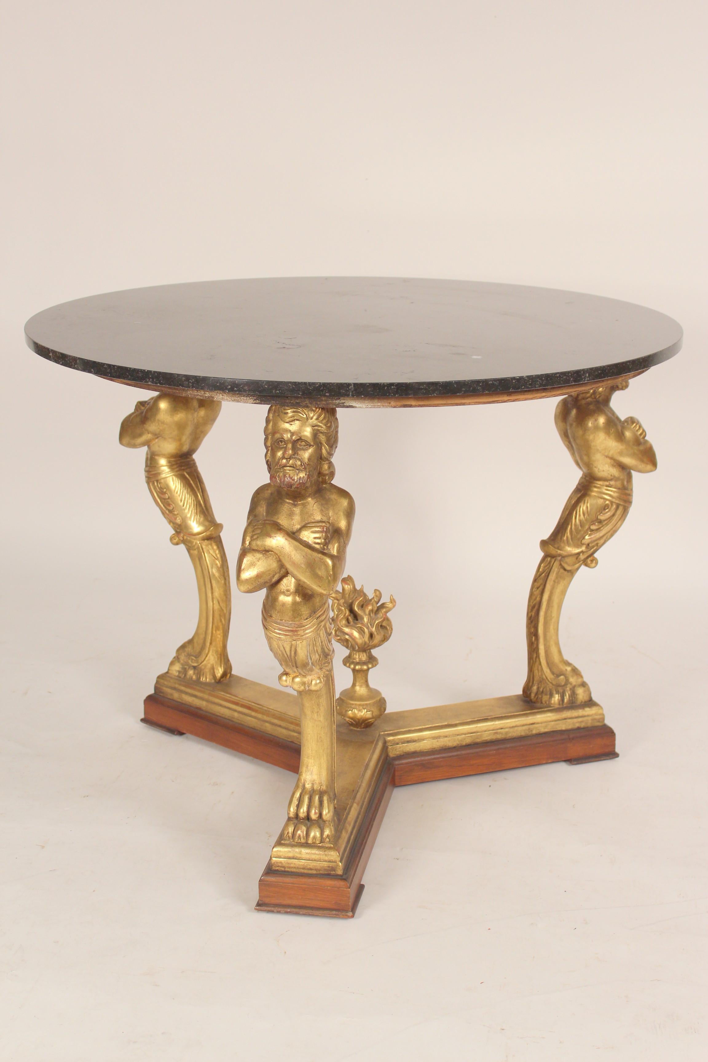 Neoclassical Neo Classical Style Gilt Decorated Center Table