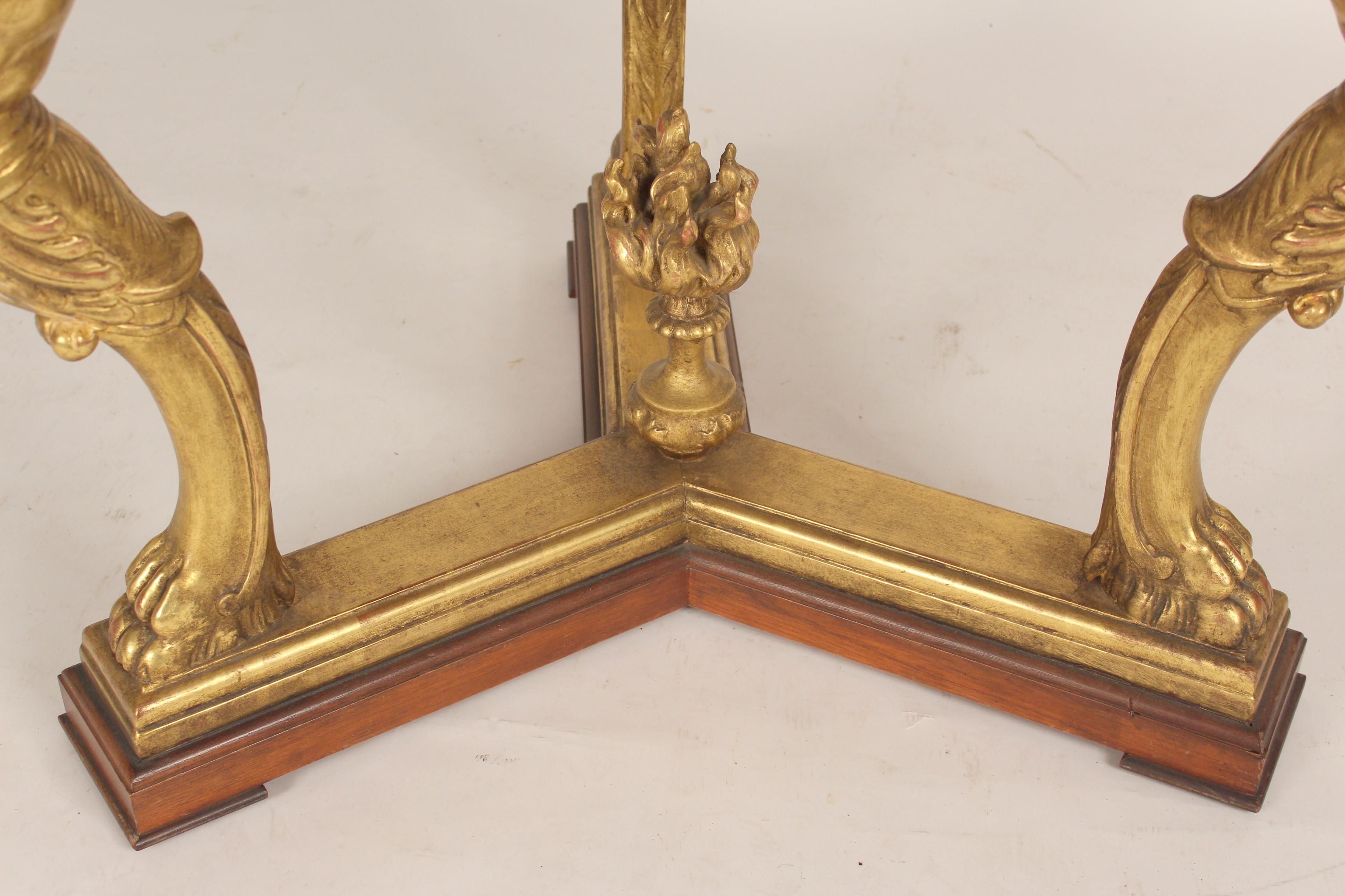 20th Century Neo Classical Style Gilt Decorated Center Table