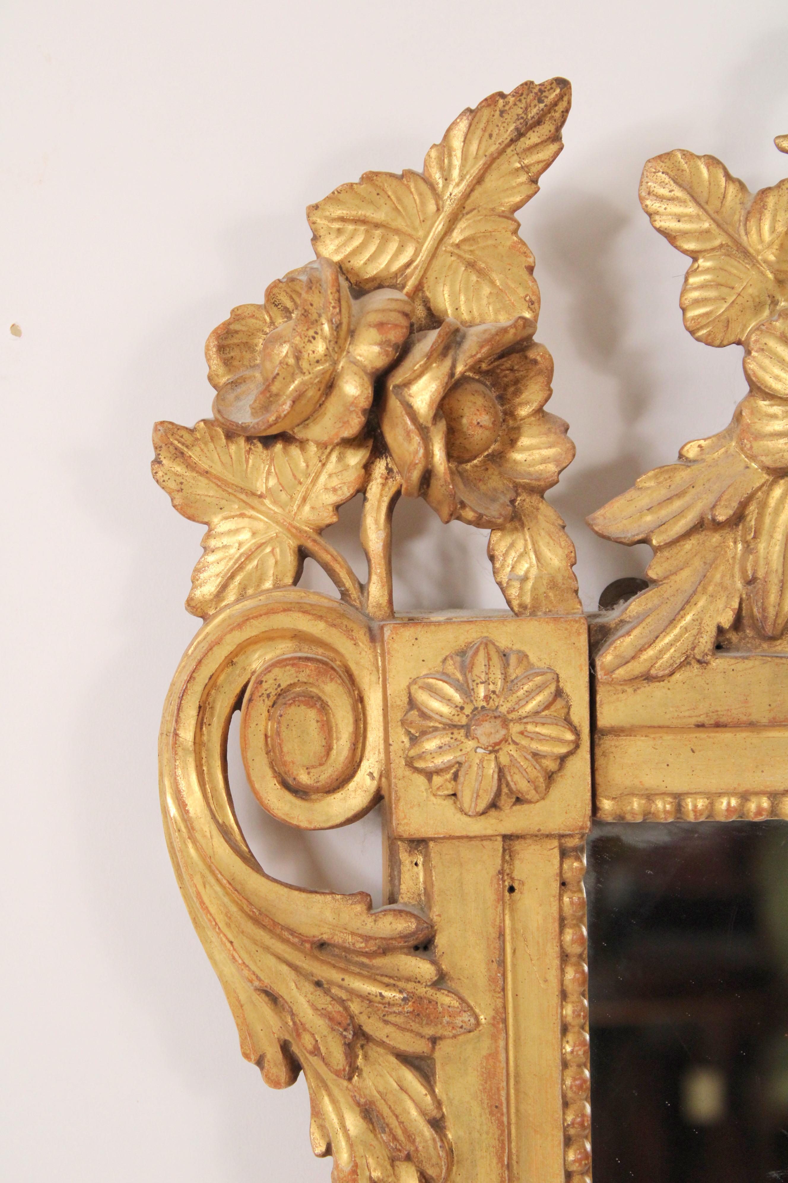 Late 19th Century Neo Classical Style Gilt Wood Mirror