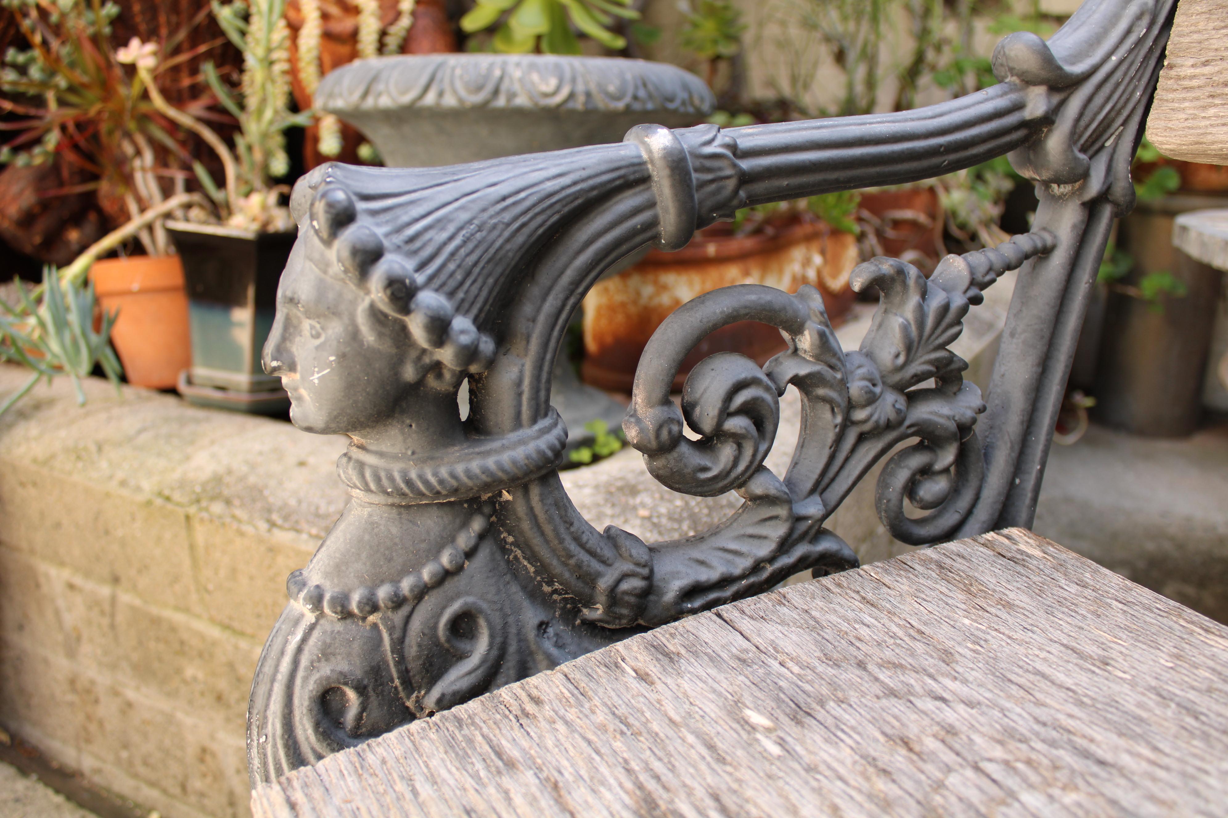 Neoclassic Style Iron Garden Bench 6