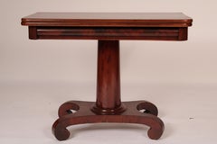 Neo Classical Style Mahogany Games Table