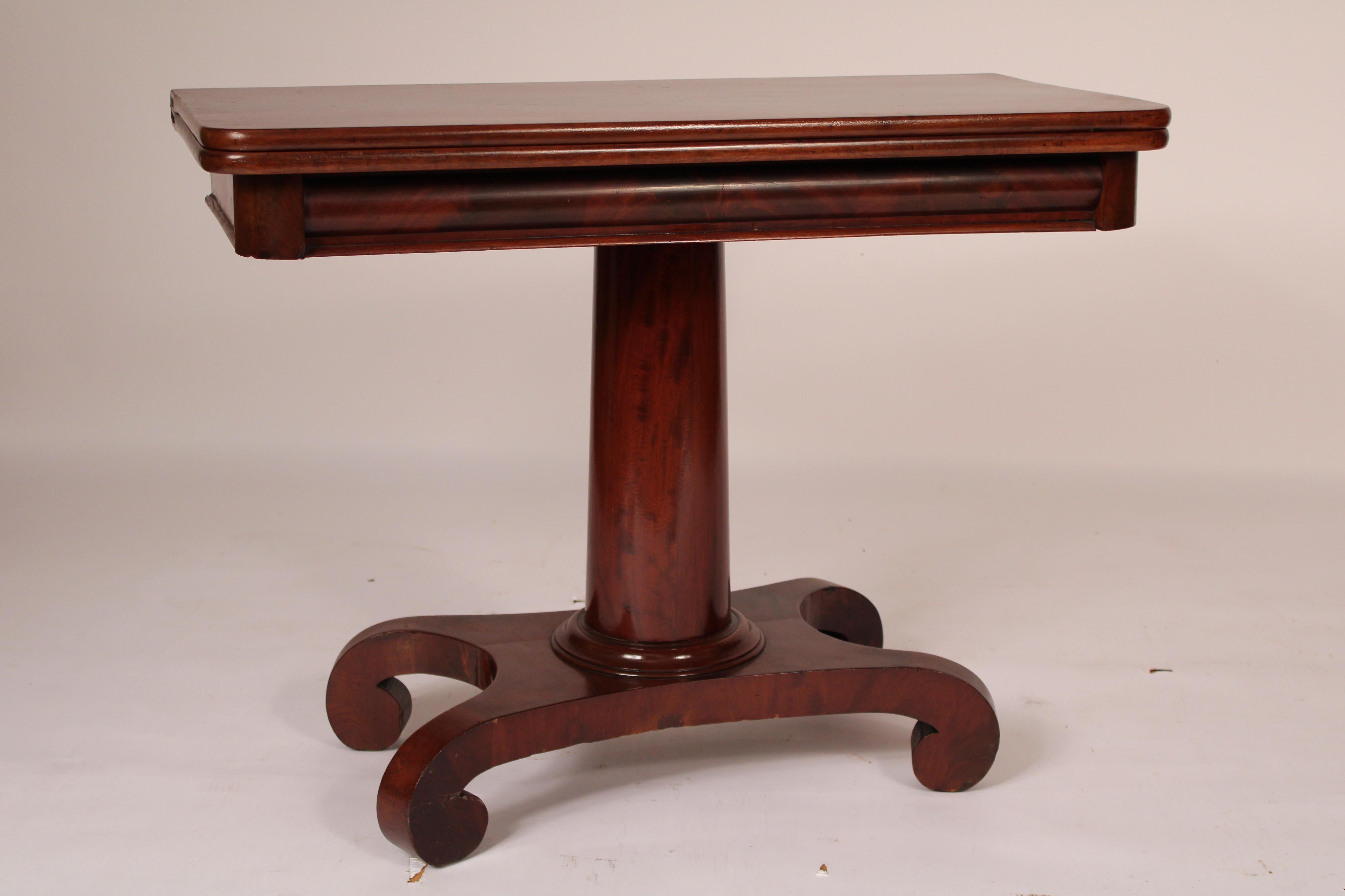Neoclassical Neo Classical Style Mahogany Games Table For Sale