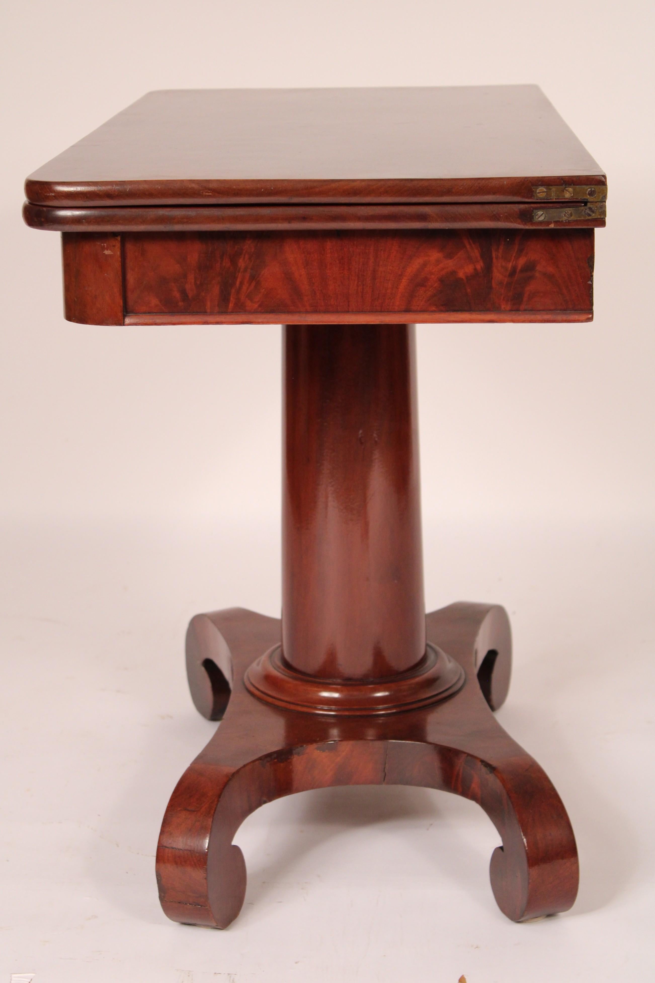 North American Neo Classical Style Mahogany Games Table For Sale
