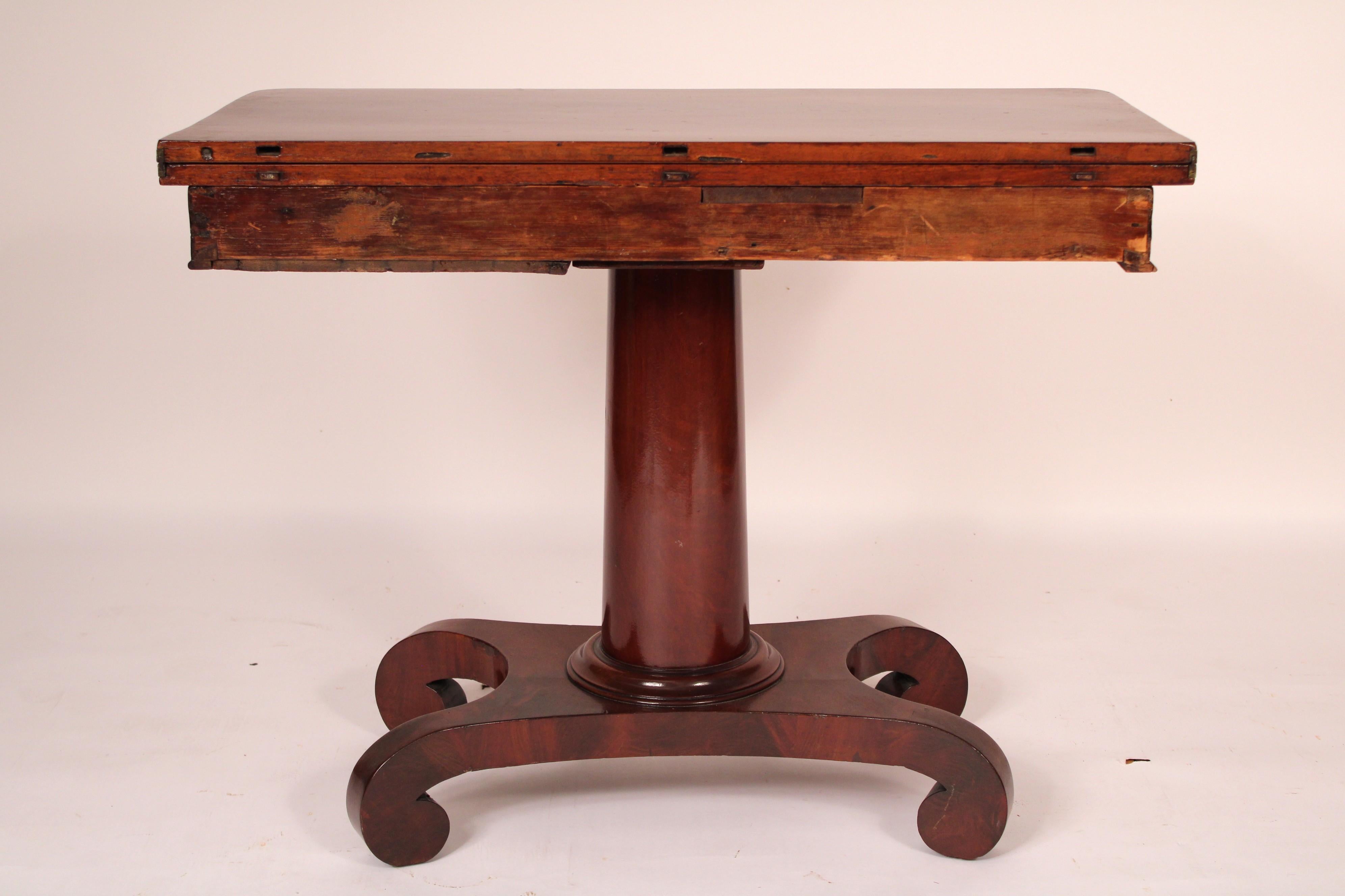 Neo Classical Style Mahogany Games Table In Good Condition For Sale In Laguna Beach, CA