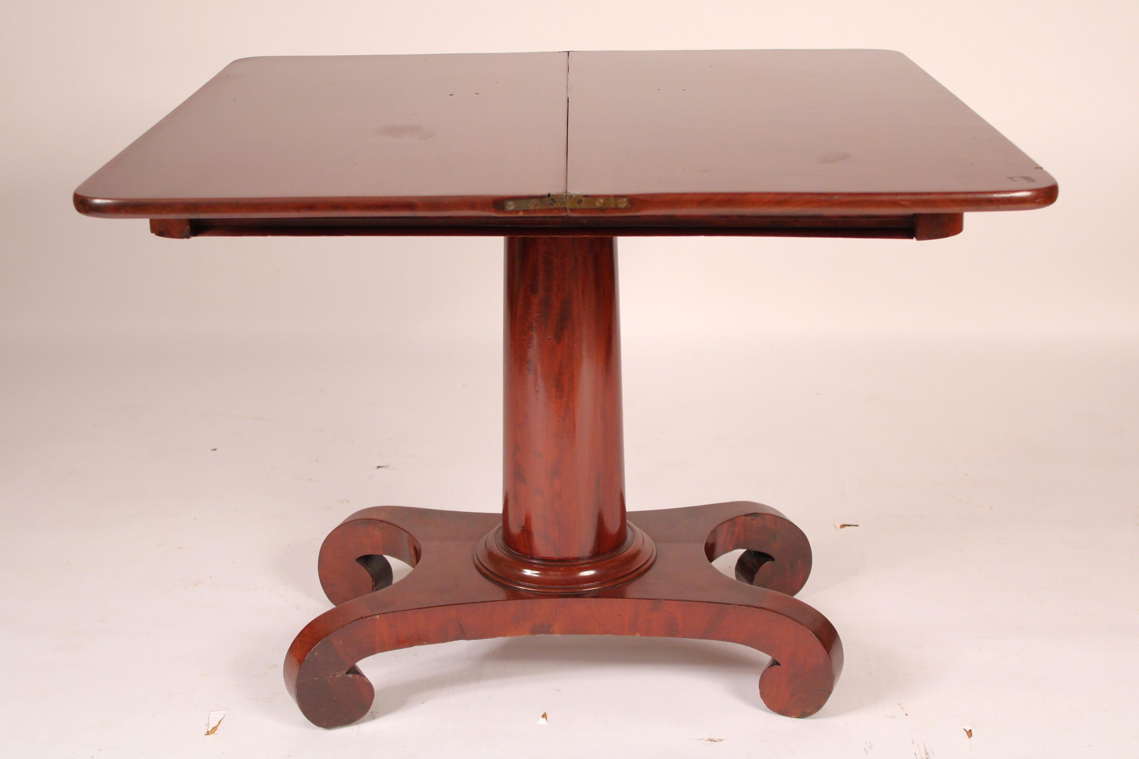 Neo Classical Style Mahogany Games Table For Sale 2