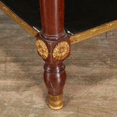 Neo Classical Style Mahogany Side Table Inset with Japan Lacquered Panels