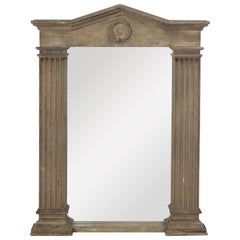 Neo-Classical Style Mirror Painted in Gray, Modern