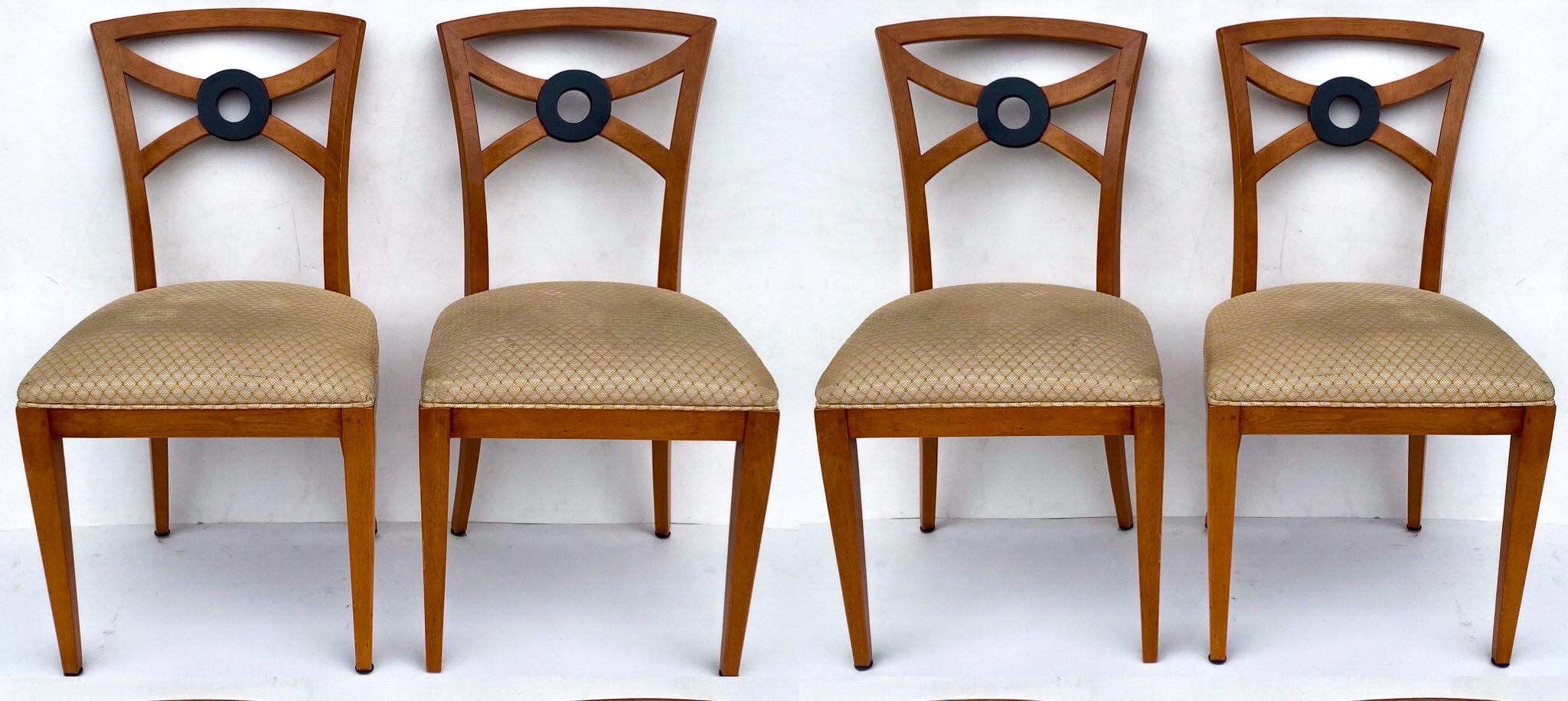 William Switzer Spieltisch-Beistellstühle aus Seidenholz im neoklassischen Stil, S/4 (Kanadisch) im Angebot