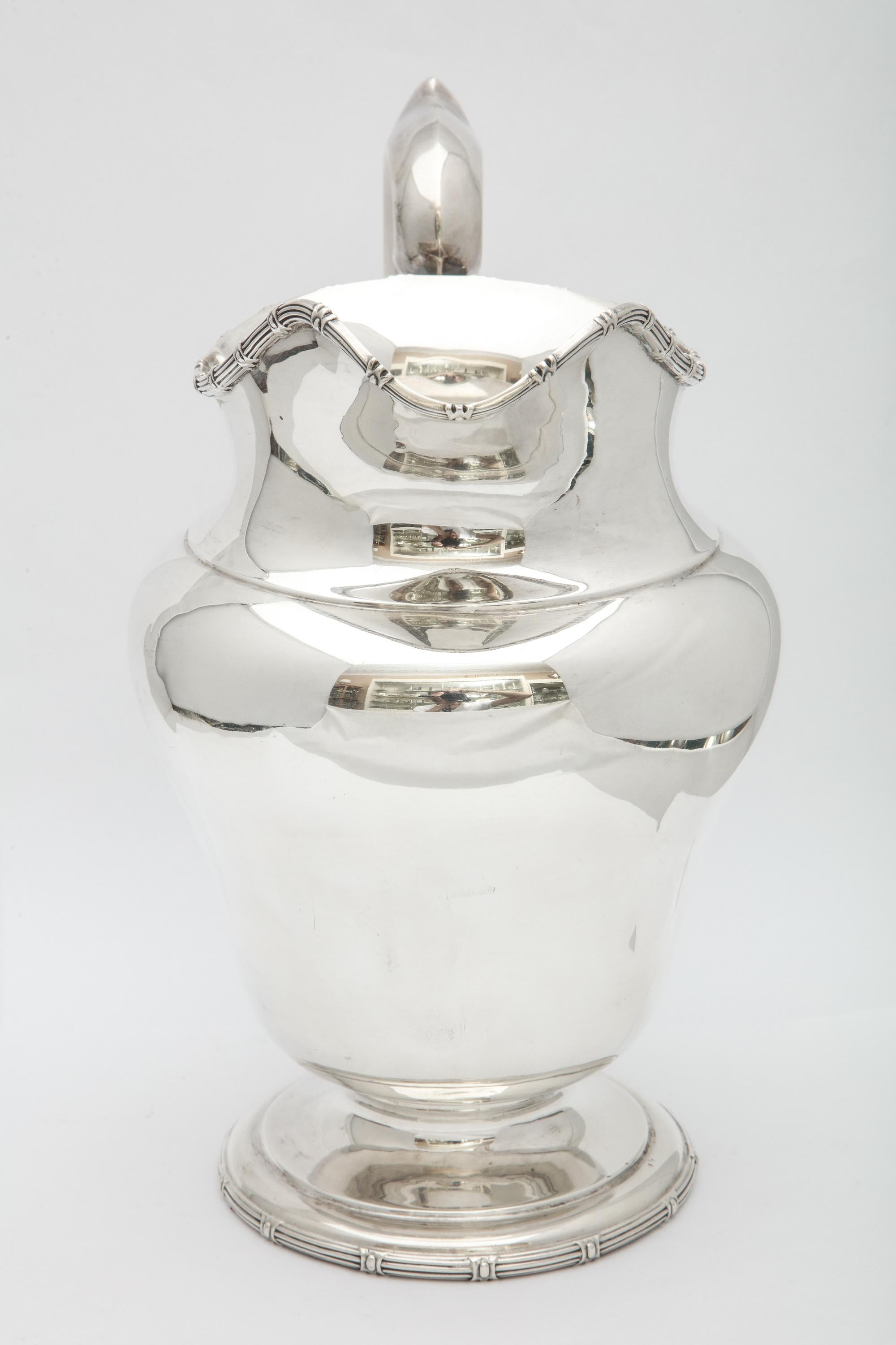 American Neoclassical-Style Sterling Silver Water Pitcher