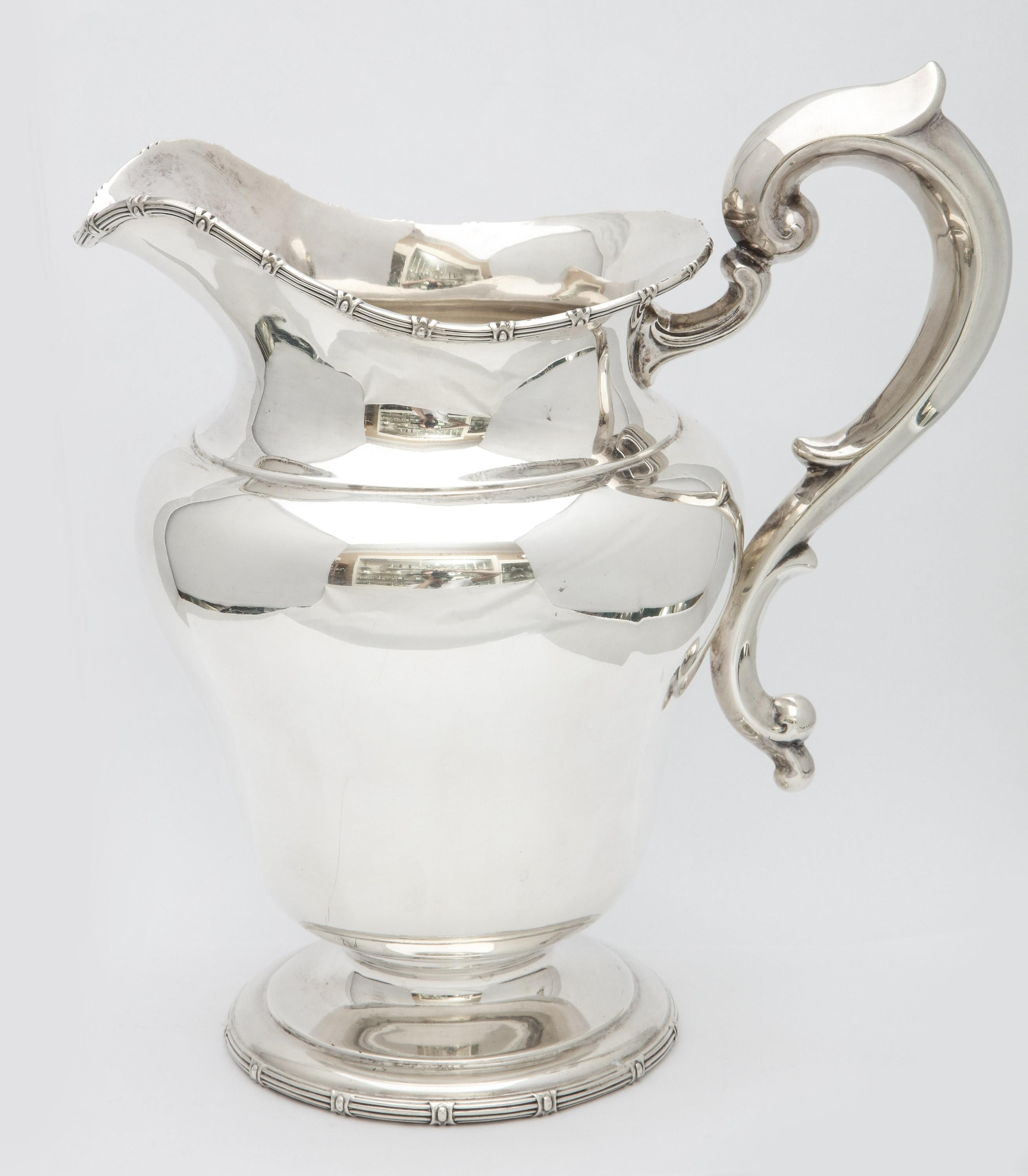 Early 20th Century Neoclassical-Style Sterling Silver Water Pitcher