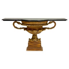 Neo-Classical Style Swan Handle Urn Form Console Table, Att. to Grosfeld House