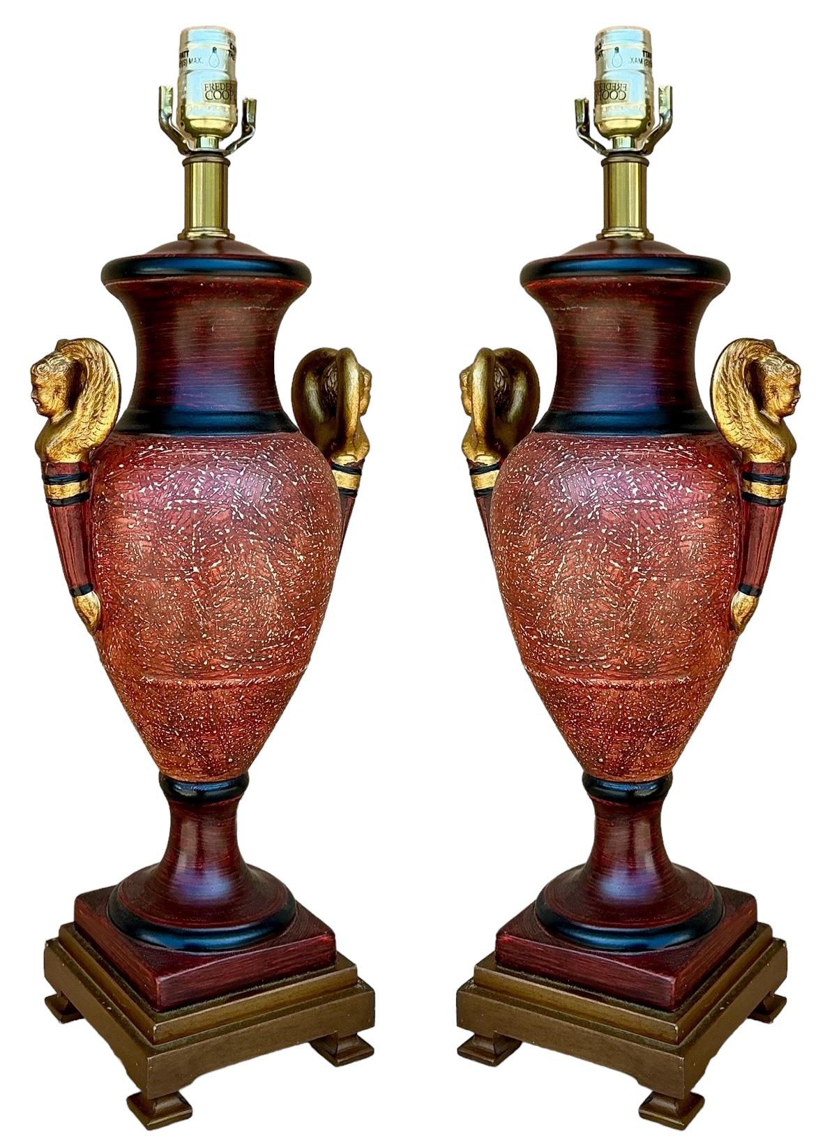 American Neo-Classical Style Table Lamps By Frederick Cooper - Pair For Sale