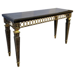 Neo-Klassischer Stil Mosaik Marmor & Messing Konsolentisch Att. Maitland-Smith