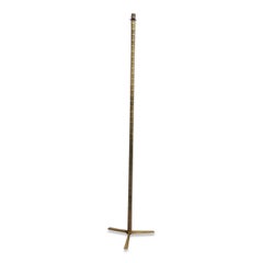 Neoclassical Textured Solid Brass Tripod Floor Lamp, France, 1960s