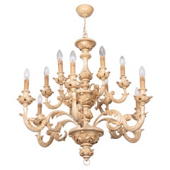 Vintage Neo Classical Wooden Chandelier  Estro Fiorentino srl    Firenze