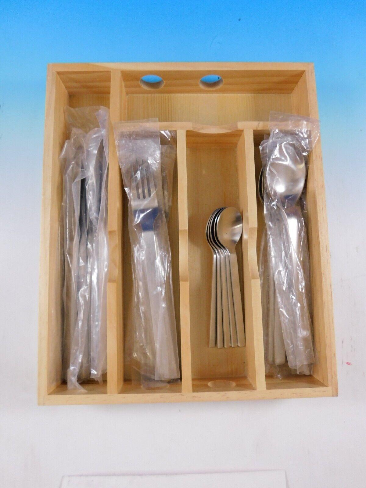 20th Century Neo Country by Carl Mertens Stainless Steel Flatware set 20 pcs Modern For Sale