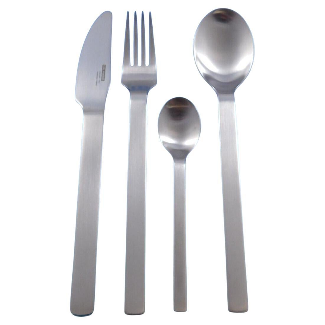 Neo Country by Carl Mertens Stainless Steel Flatware set 20 pcs Modern For Sale