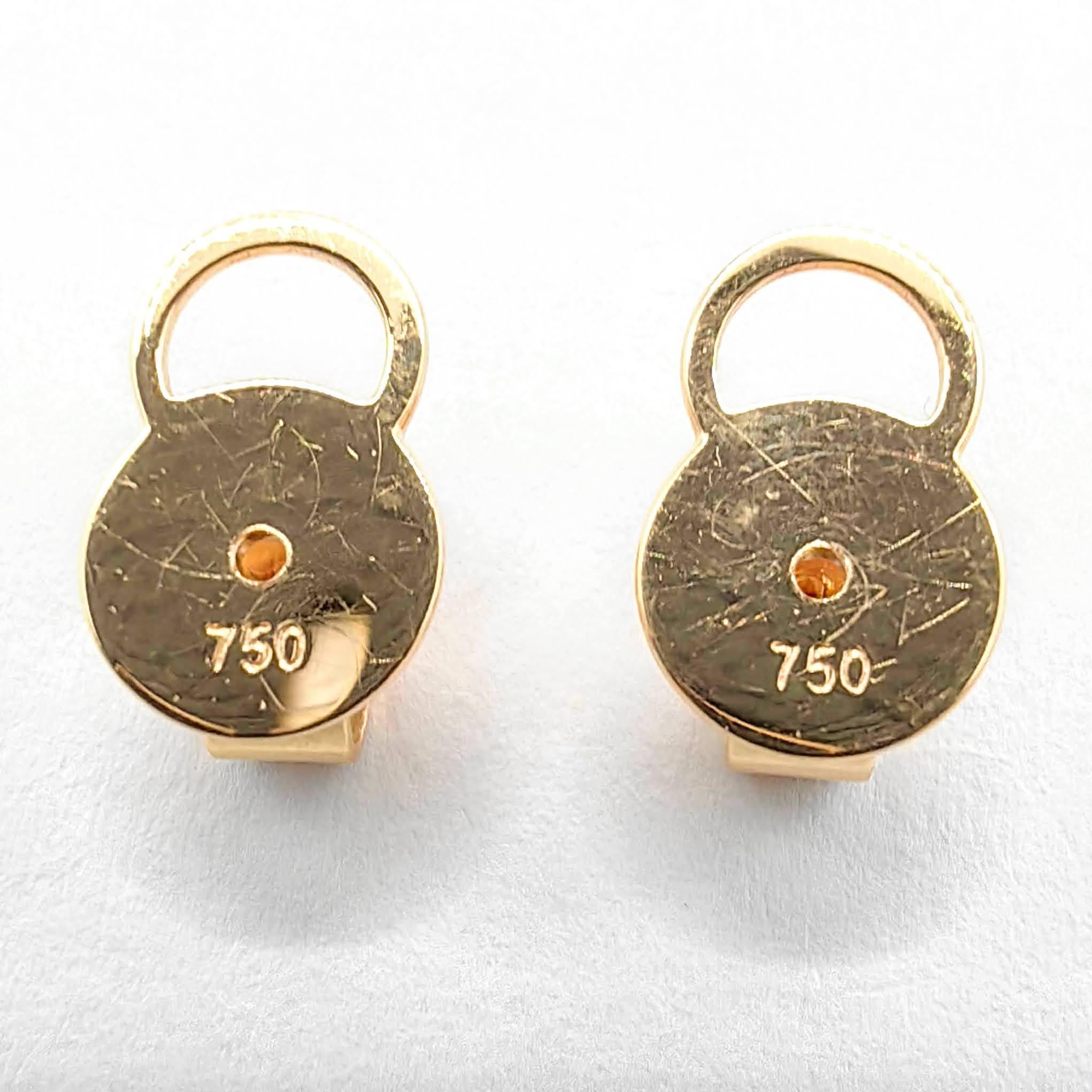 Boucles d'oreilles pendantes néo-déco en or rose et blanc 18K avec maillons ovales et pavés de diamants ronds en vente 5
