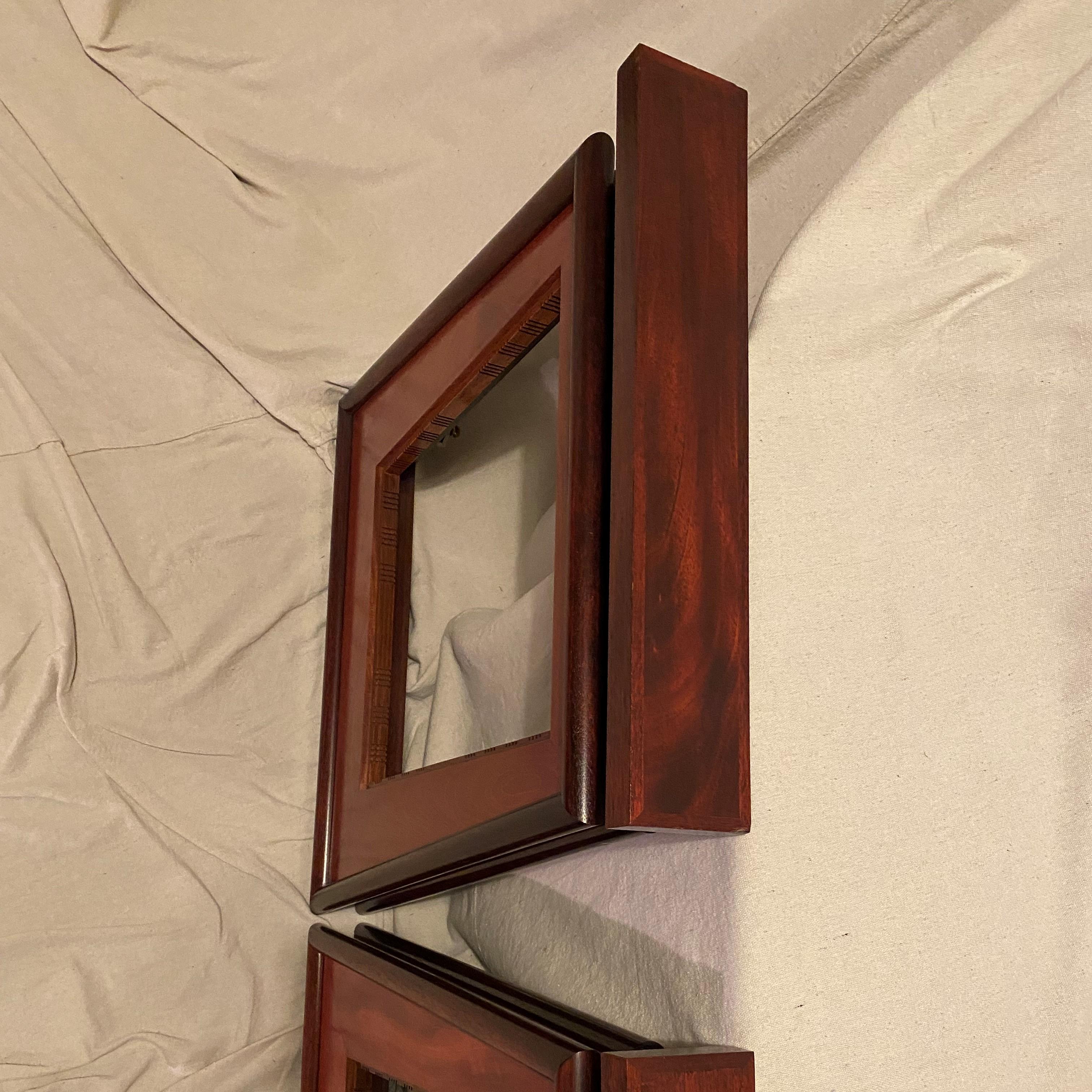 Neo Egyptian Two Tone Solid Mahogany & Rosewood Picture / Mirror Frames For Sale 2