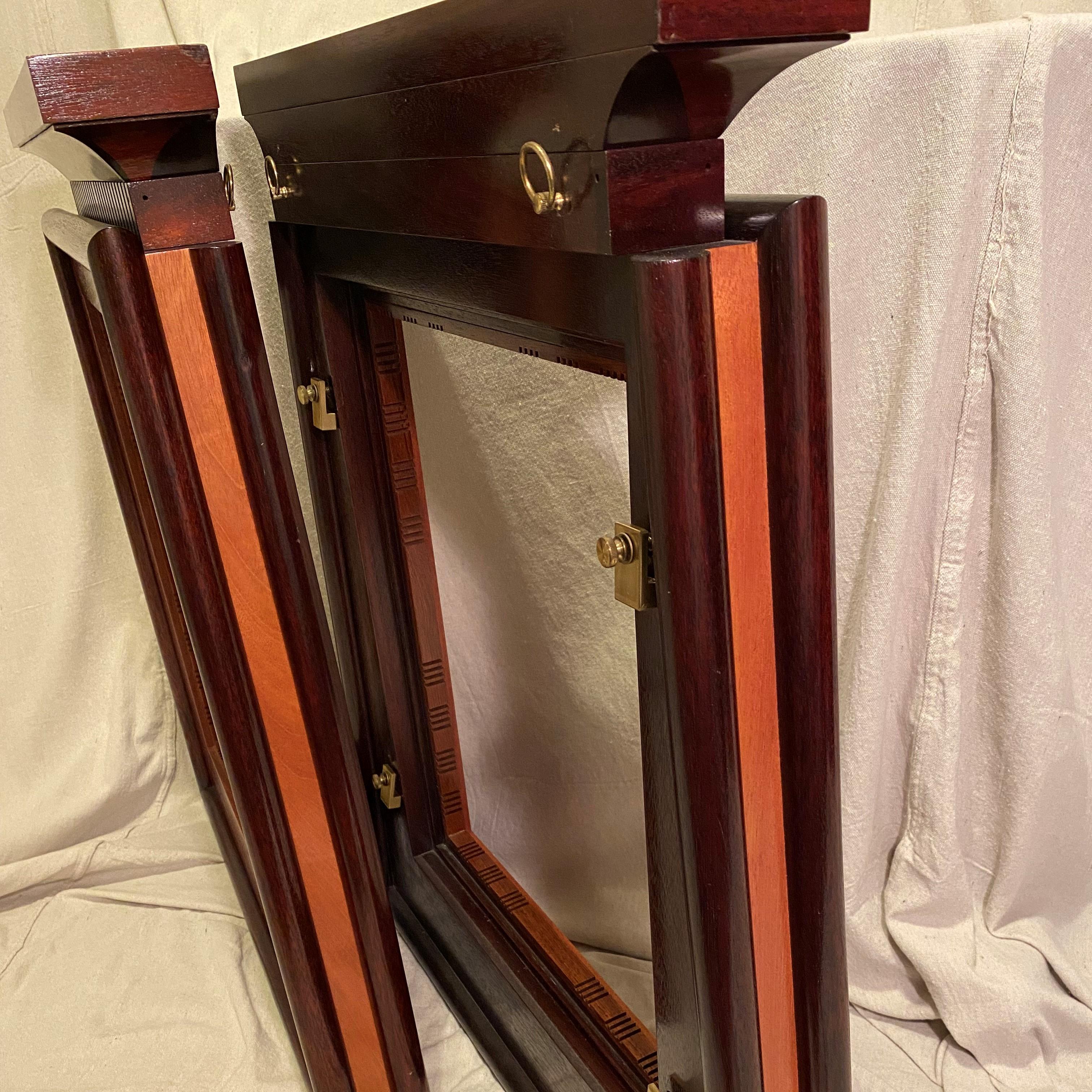 Neo Egyptian Two Tone Solid Mahogany & Rosewood Picture / Mirror Frames For Sale 6