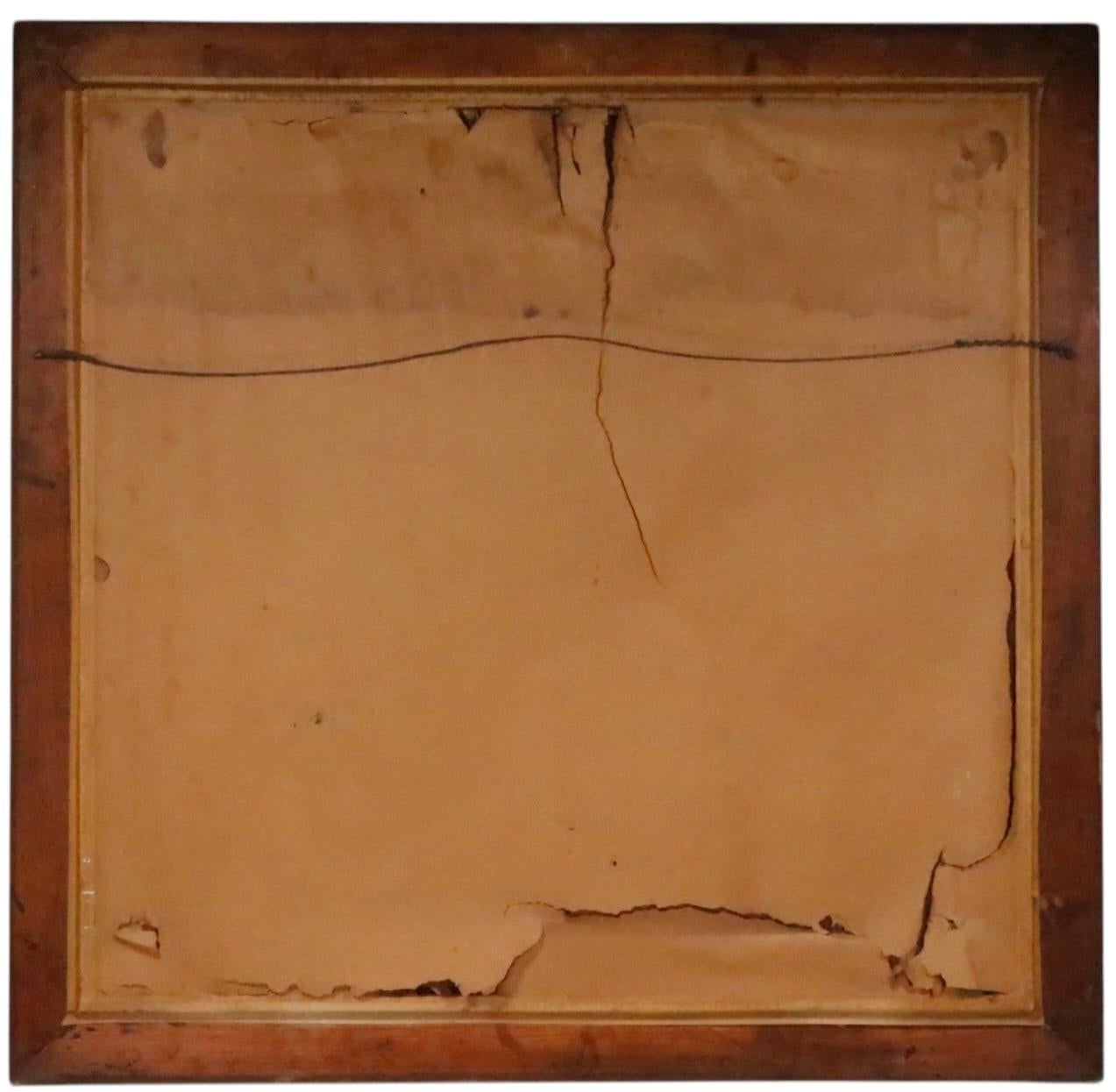 Americano Olio neo-espressionista su tela raffigurante due uomini in costume di Manuel Pardo del 1980