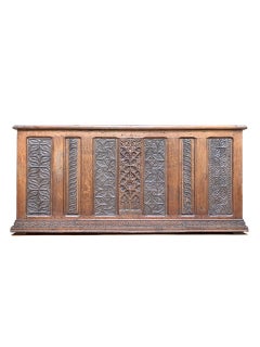 Neo-Ghotic Bureau - England - Late 19th Century - Carved Oak