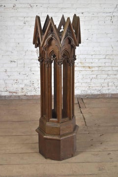 Neo-Gothic 19th Century Octagonal Pedestal / Stand / Architectural Model