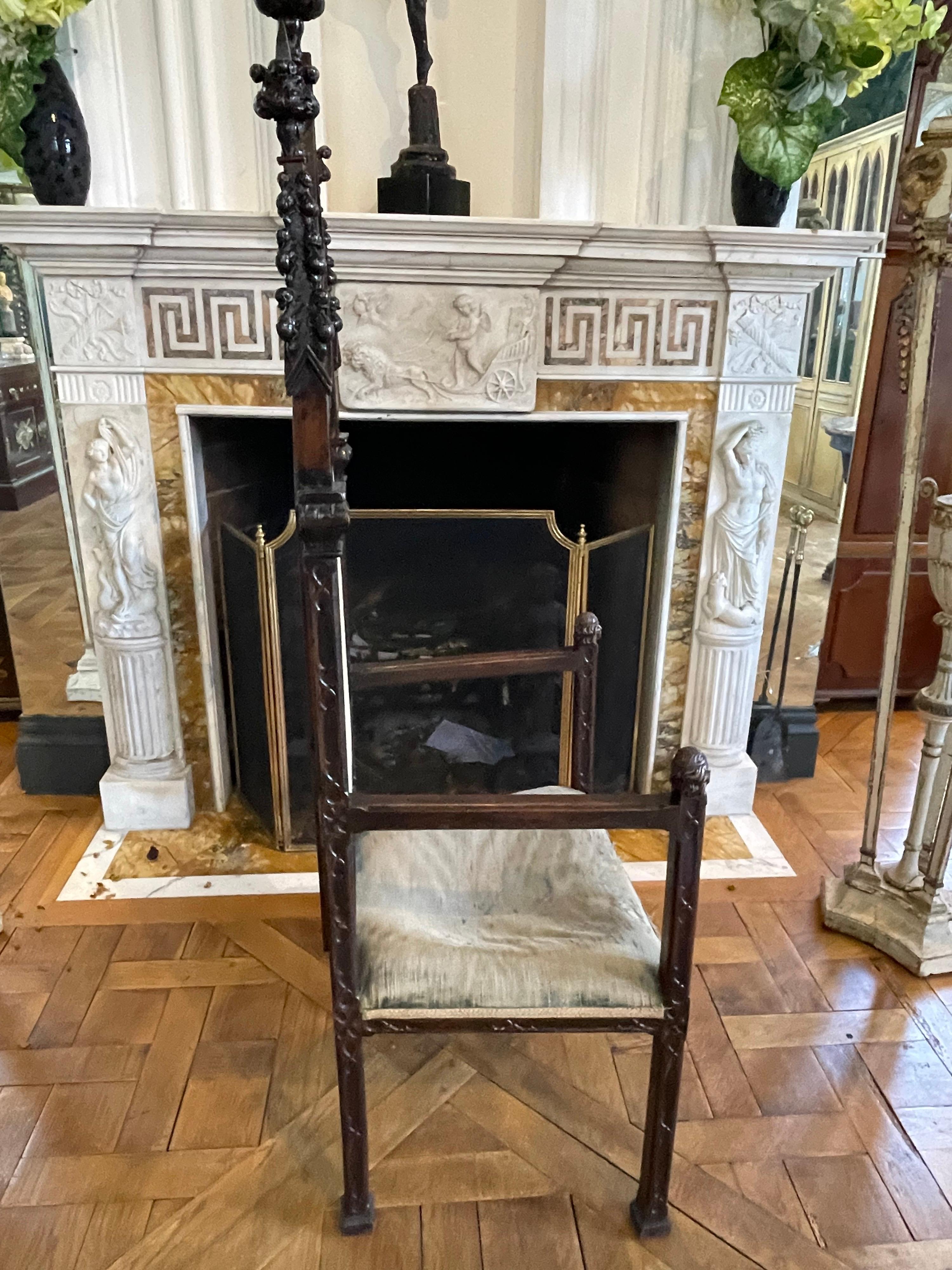 Neo-Gothic Arm Chair  In Good Condition In New Haven, CT