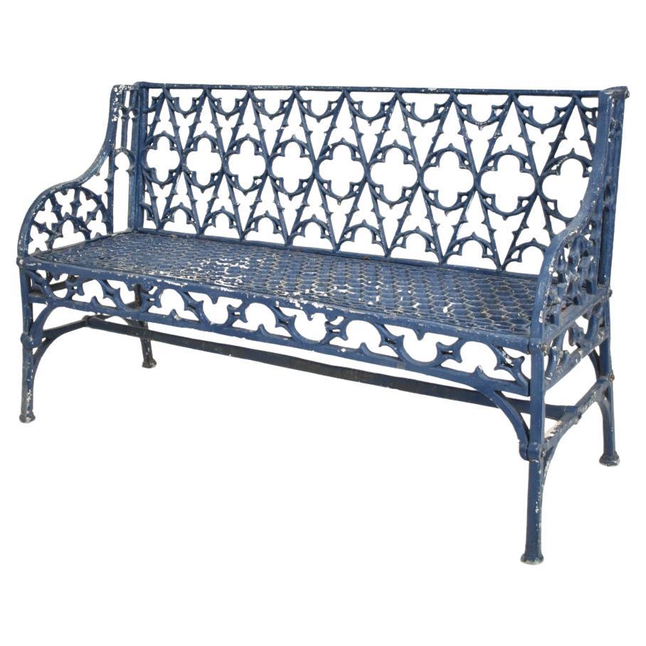 Neo-Gothic cast iron bench, 19th c.