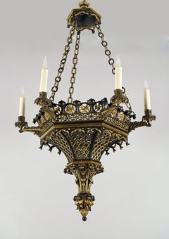 Neo-Gothic Chandelier, France, circa 1870
