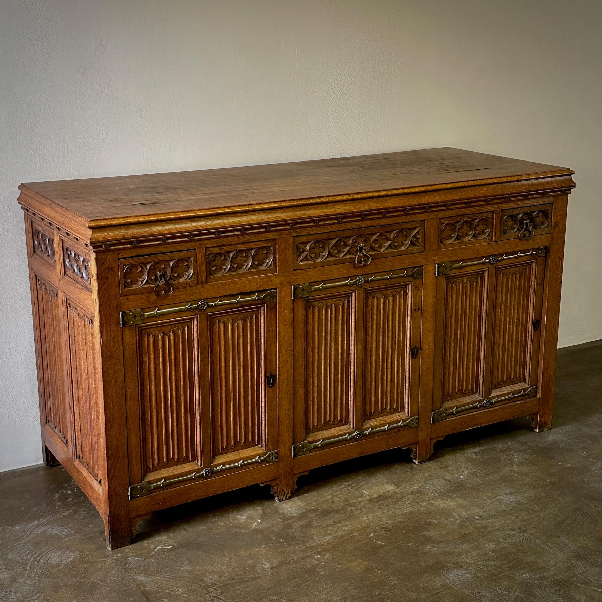 Neo Gothic Sideboard In Good Condition For Sale In Los Angeles, CA