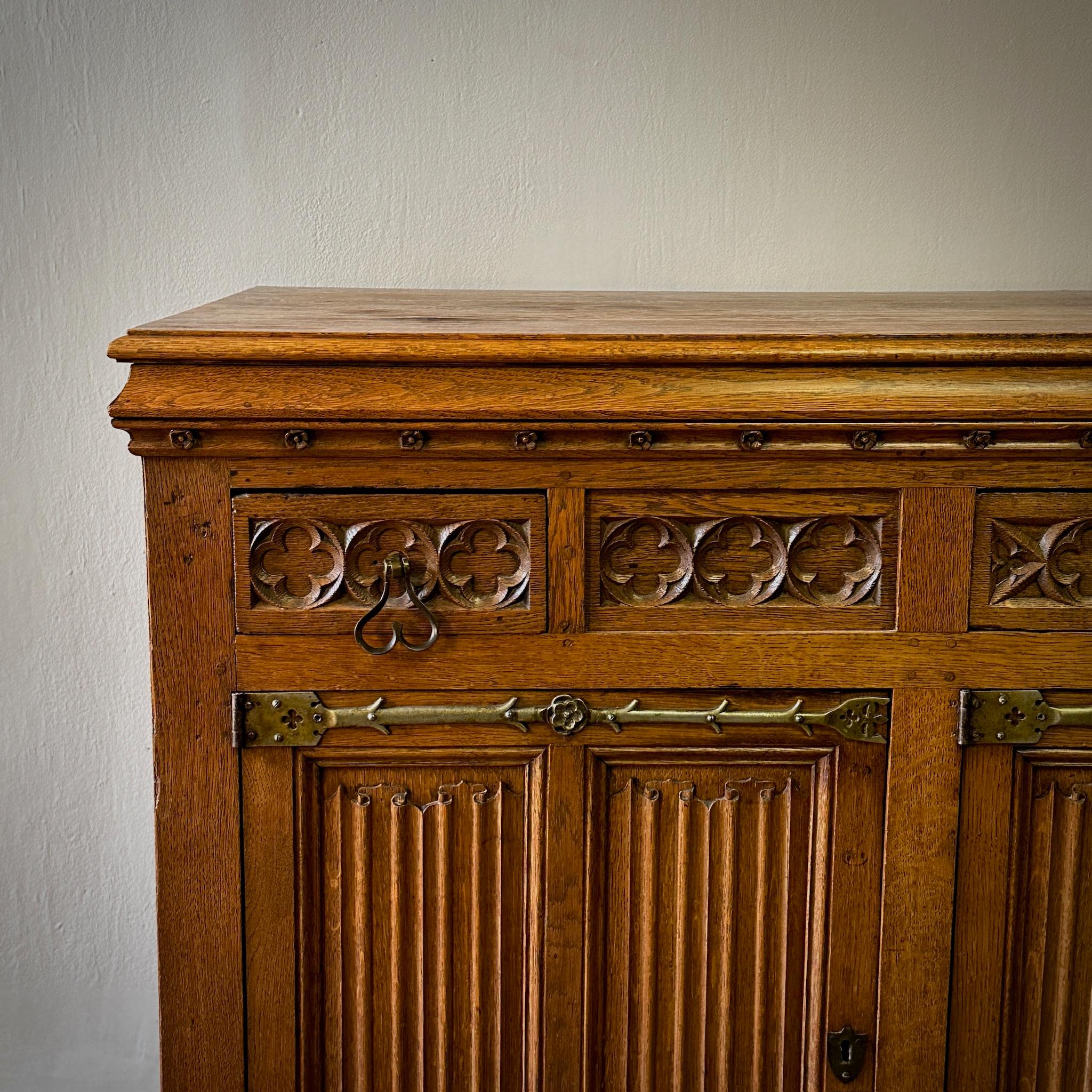 Mid-19th Century Neo Gothic Sideboard For Sale
