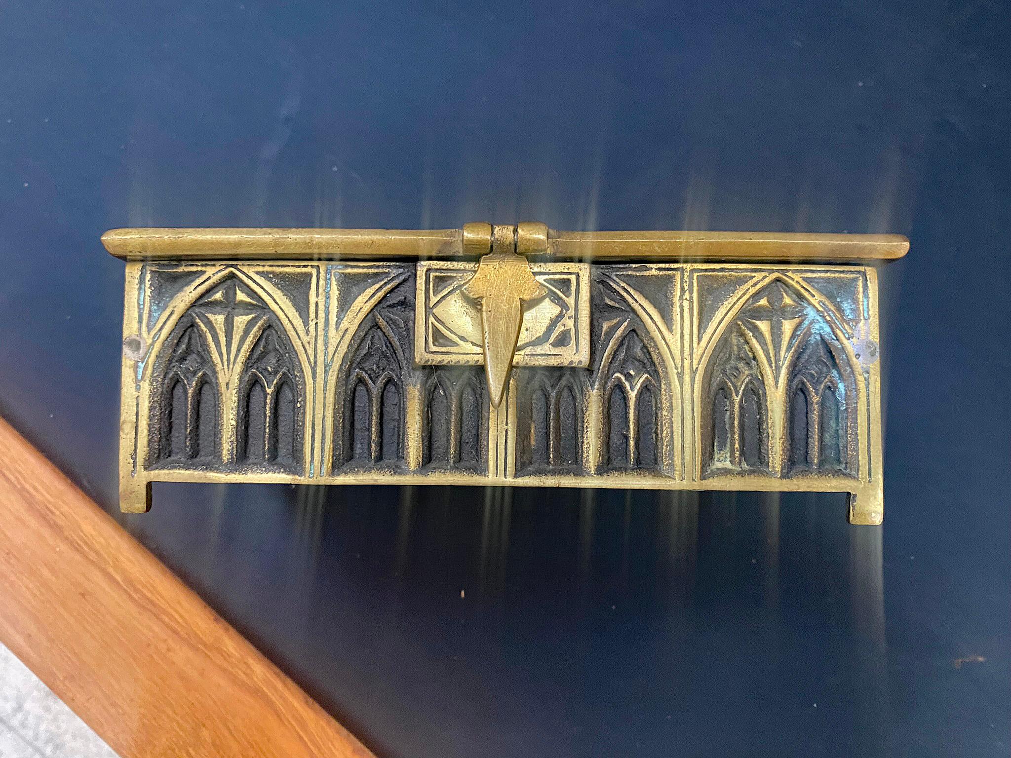 20th Century Neo Gothic Style Bronze Box, circa 1900 For Sale