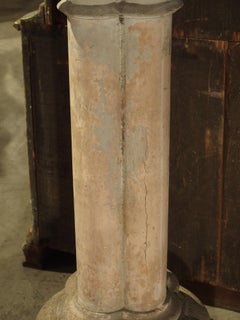 Neo-Gothic Terra Cotta and Plaster Pedestal from France, circa 1910