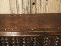 Neo-Gothic Walnut Wood Table Trunk from France, circa 1860
