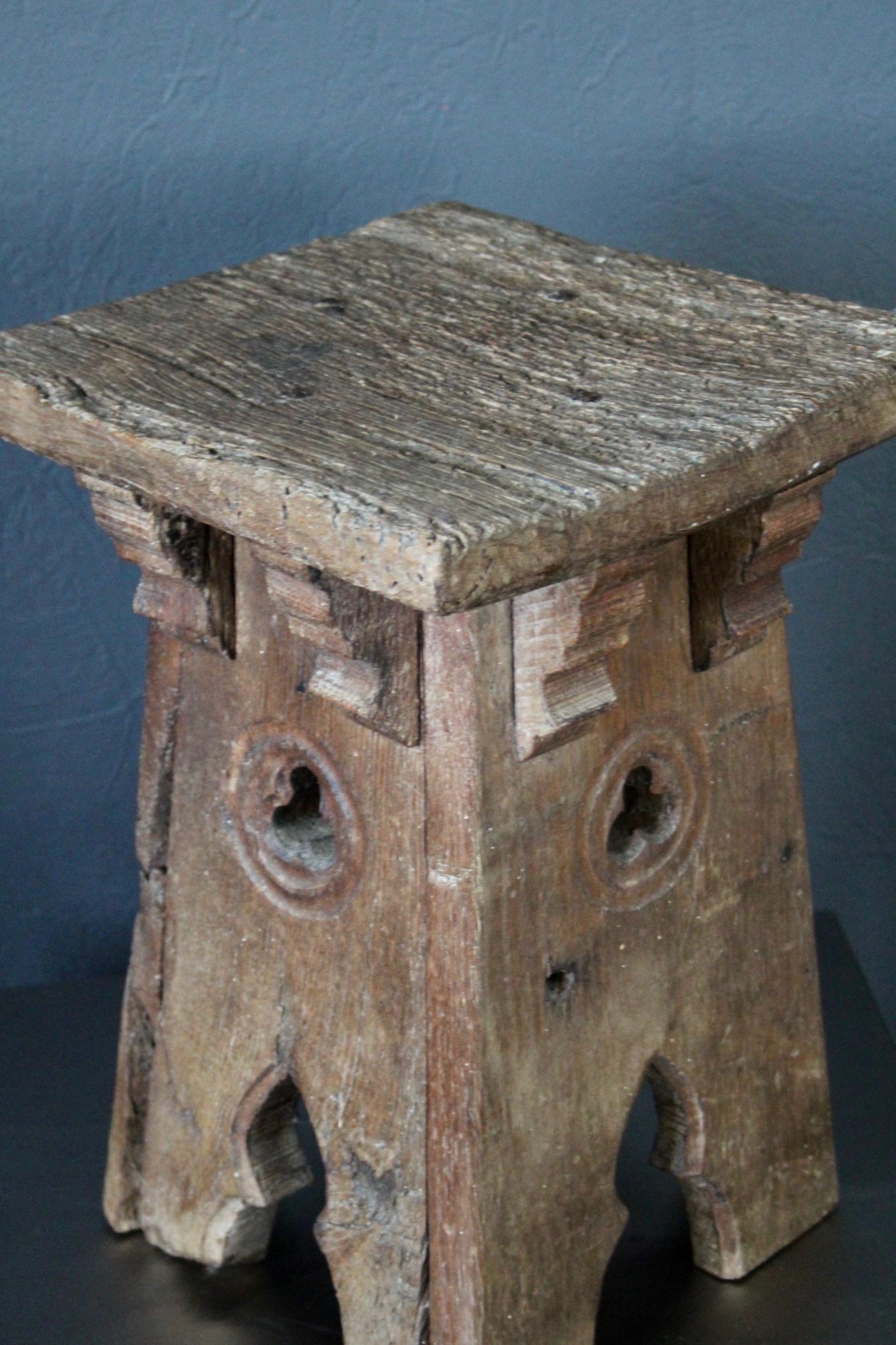 Neo Gothic Wood Stool 2