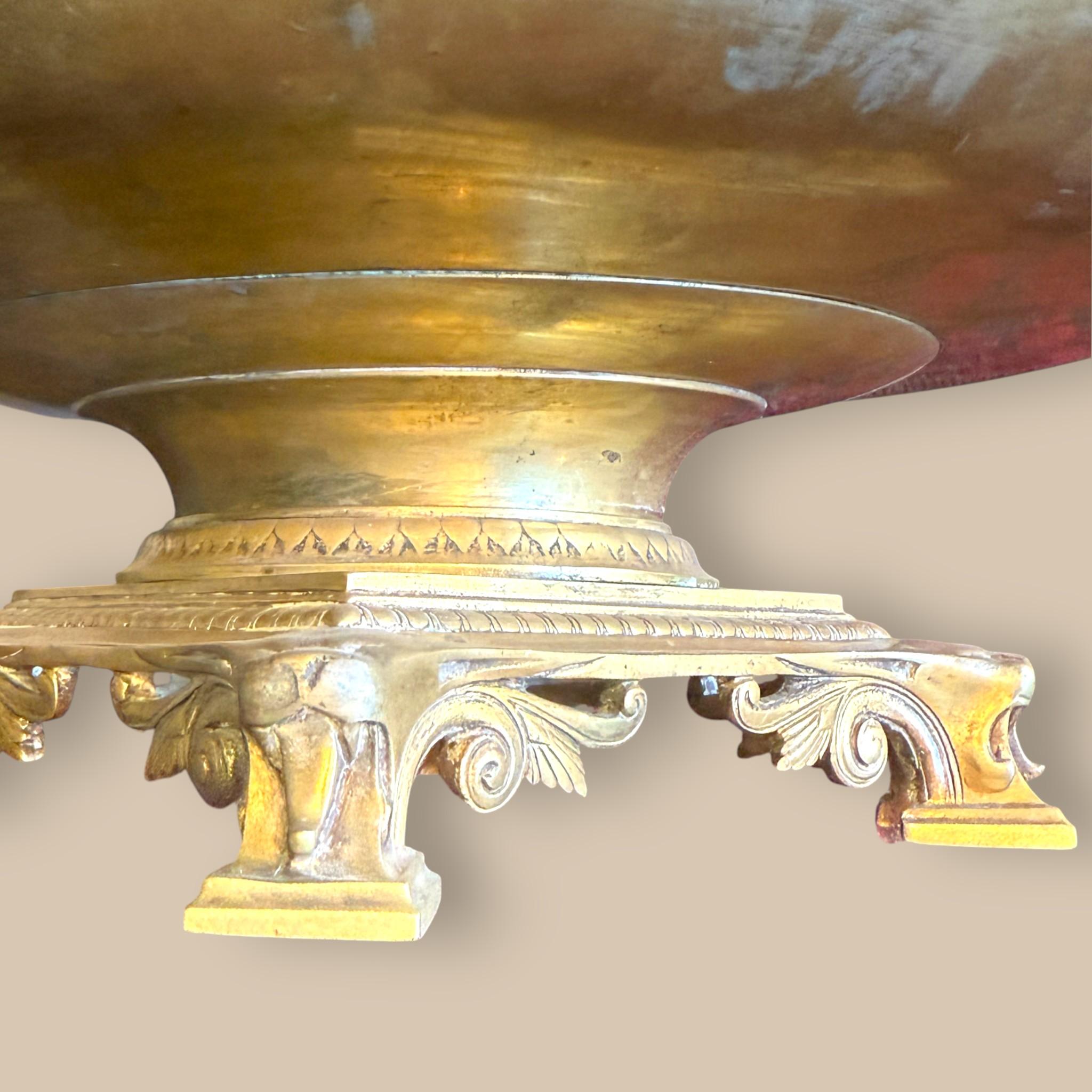 Neo-Grec Gilt Bronze Tazza with Signed Pastoral Relief “A. Chard”, 19th Century im Angebot 6