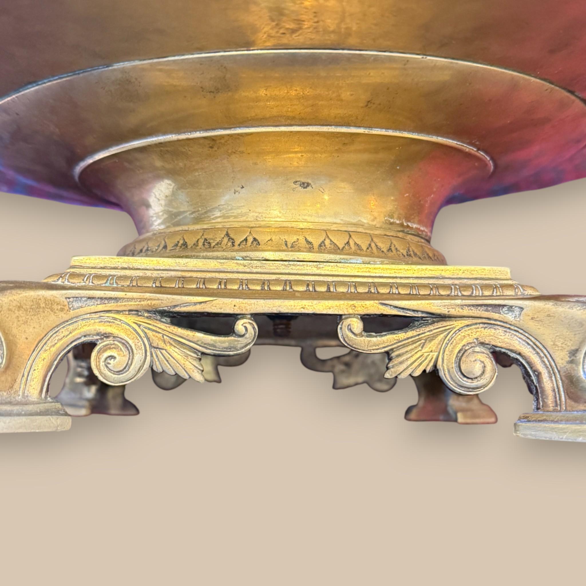 Neo-Grec Gilt Bronze Tazza with Signed Pastoral Relief “A. Chard”, 19th Century im Angebot 7