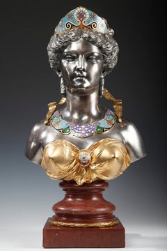 Neo-Greek Bronze Bust by E. Cornu and G. Viot & Cie, France, Circa 1867