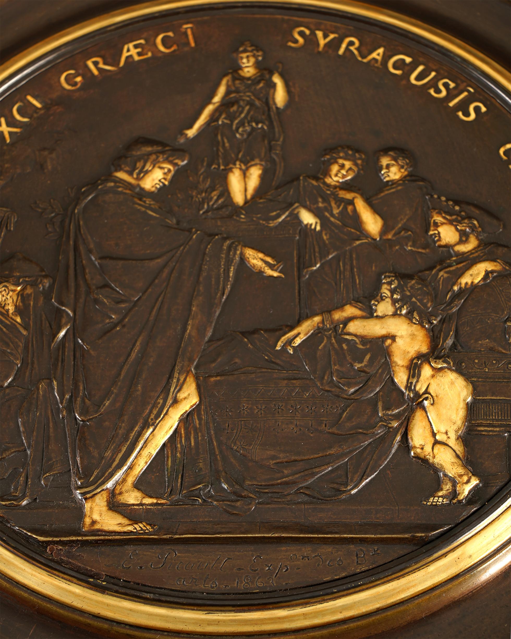 Neo-griechischer Guridon von E. Picault, Frankreich, 1863 (Vergoldet) im Angebot