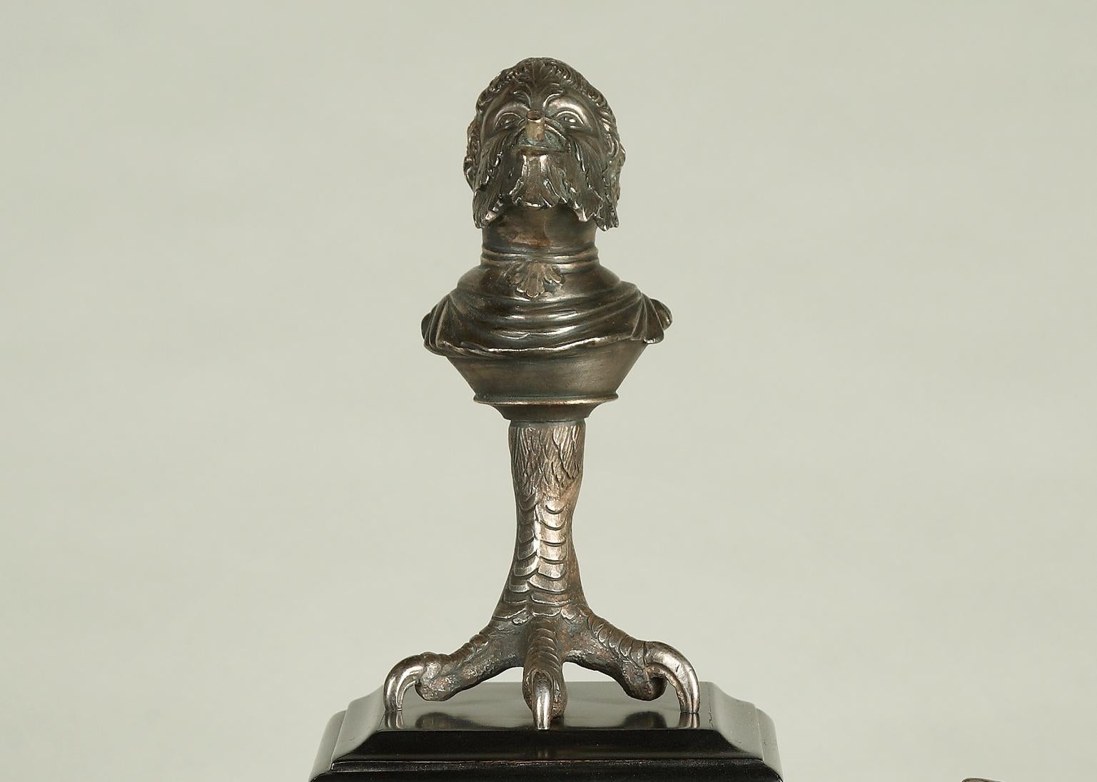 Greek Revival Neo-Greek Inkwell by C.G. Diehl, E. Frémiet and J. Brandely, France, Circa 1867 For Sale