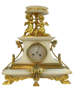 Neo Greek Style Gilt Bronze and Algerian Onyx-Marble Mantelpiece Ornament