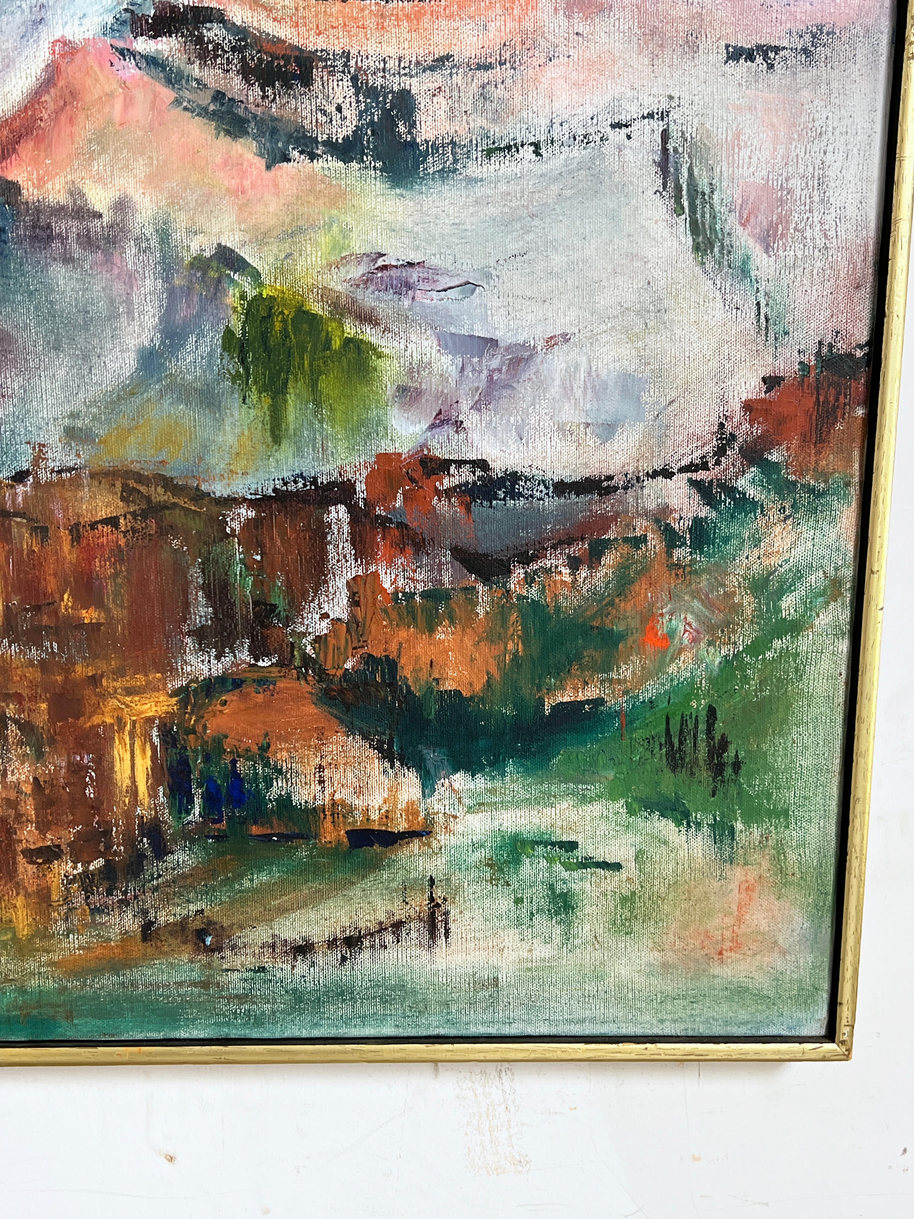 Neoimpressionistisches Grand-Canyon-Gemälde von Anne Caputo Reppucci, ca. 1980s (Nordamerikanisch) im Angebot