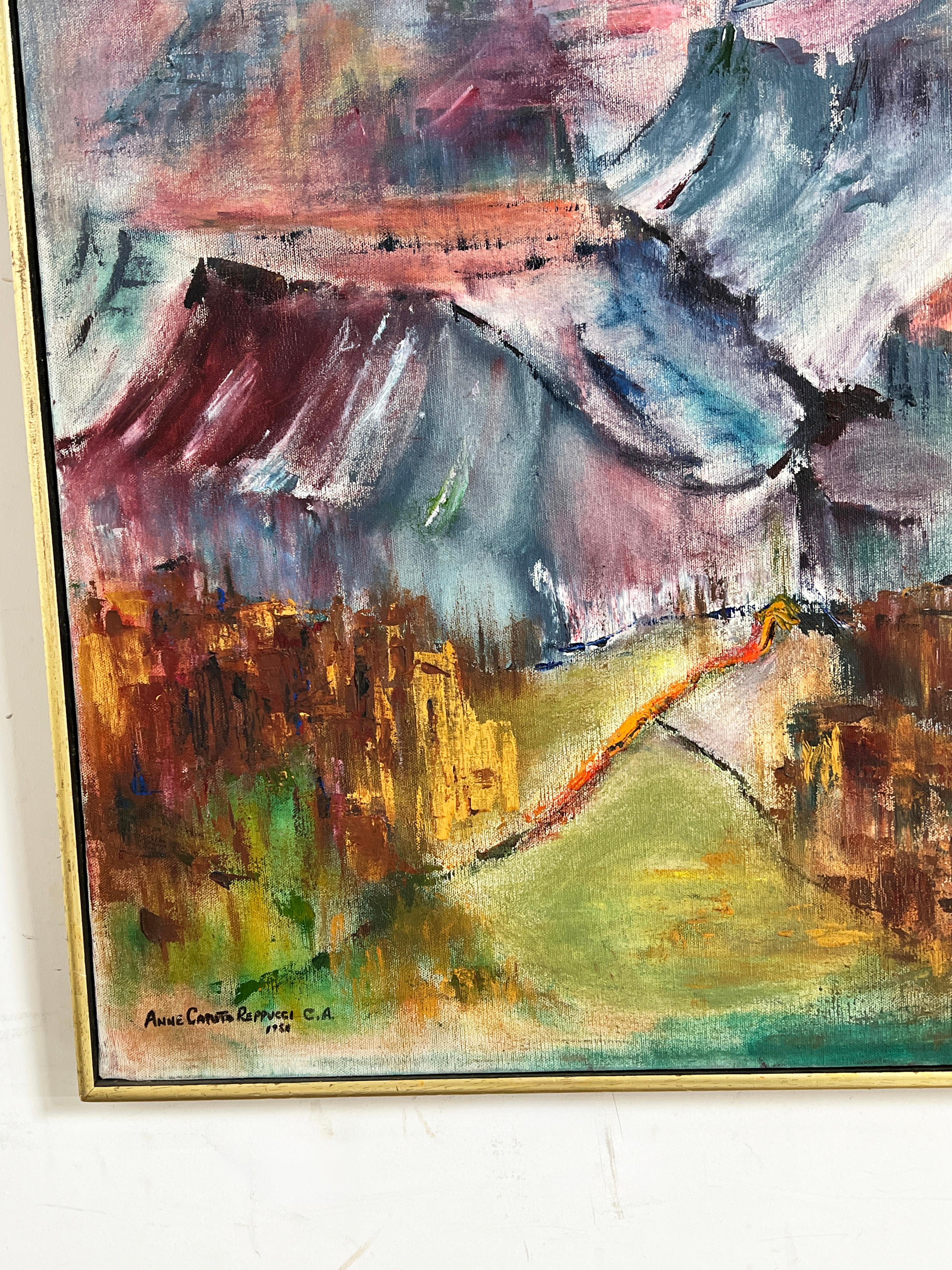 Neoimpressionistisches Grand-Canyon-Gemälde von Anne Caputo Reppucci, ca. 1980s (Ende des 20. Jahrhunderts) im Angebot