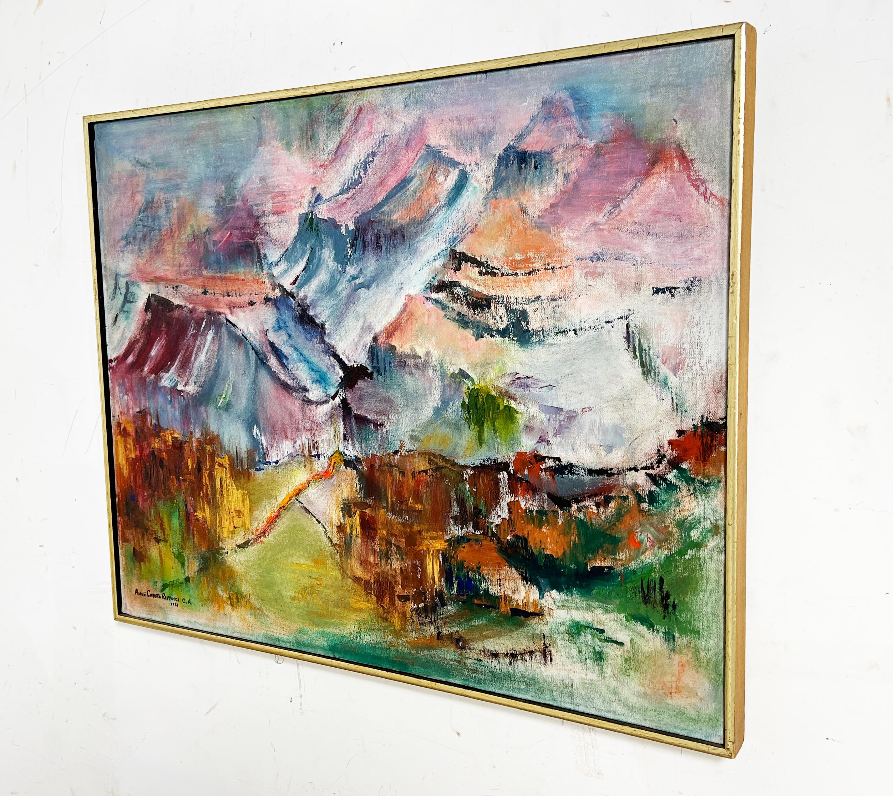 Neoimpressionistisches Grand-Canyon-Gemälde von Anne Caputo Reppucci, ca. 1980s (Leinwand) im Angebot
