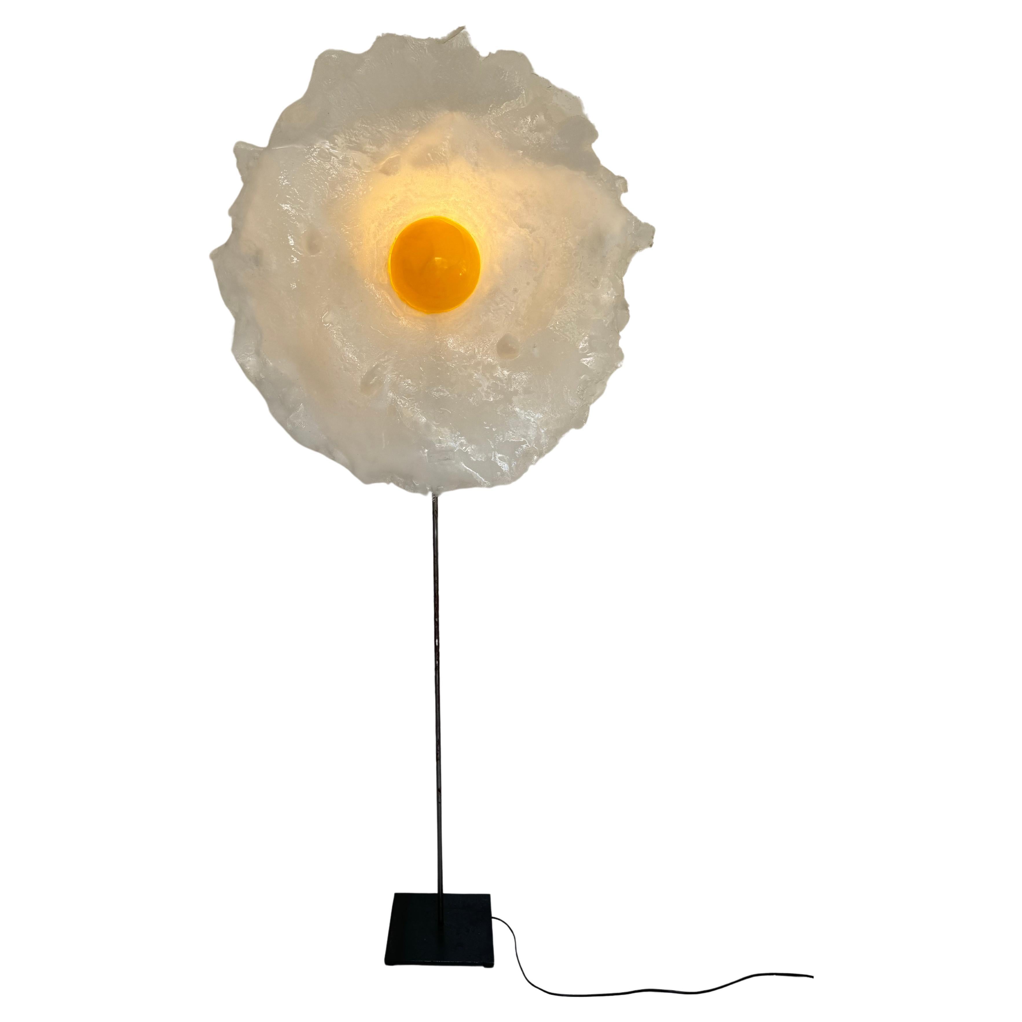 Neo-pop light sculpture or Floor Lamp Egg, French artist Michel Froment c.1990's