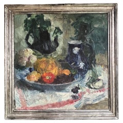 Neo-Realist Oil on Board by Victor Simonin, Early 20th Century